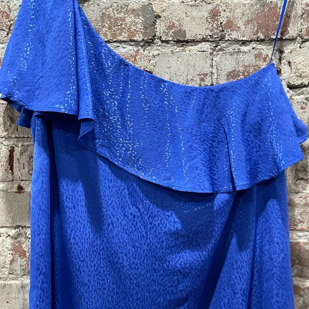 NWT Anthropologie Ruffled One-Shoulder Mini Dress‎ Size 4P - Picture 8 of 14